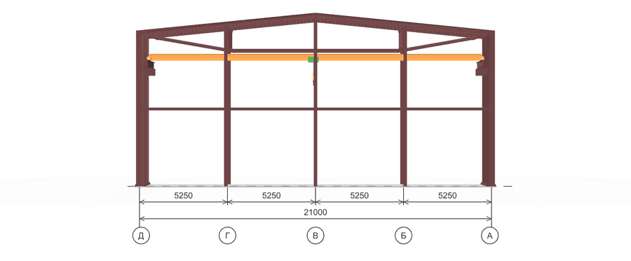 8nfr50w533dkwcxtumjj2o5u72xvz609 Каркас производственного цеха с кран-балкой 21 м х 72 м, S=1512 кв.м — изображение 5